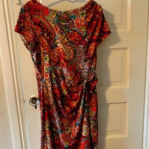 Ellen Tracy multicolored shift dress.